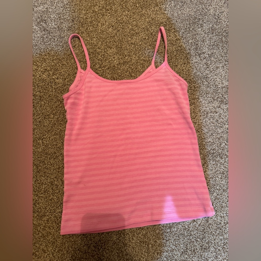 Brandy Melville striped pink tank top